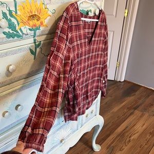 ⭐️B2G1⭐️ MADEWELL PLAID BUTTON UP BLOUSE